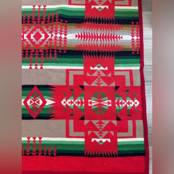Vintage Pendleton Beaver State Chief Joseph Aztec Blanket Throw Reversible 61x71 - Picture 5 of 12